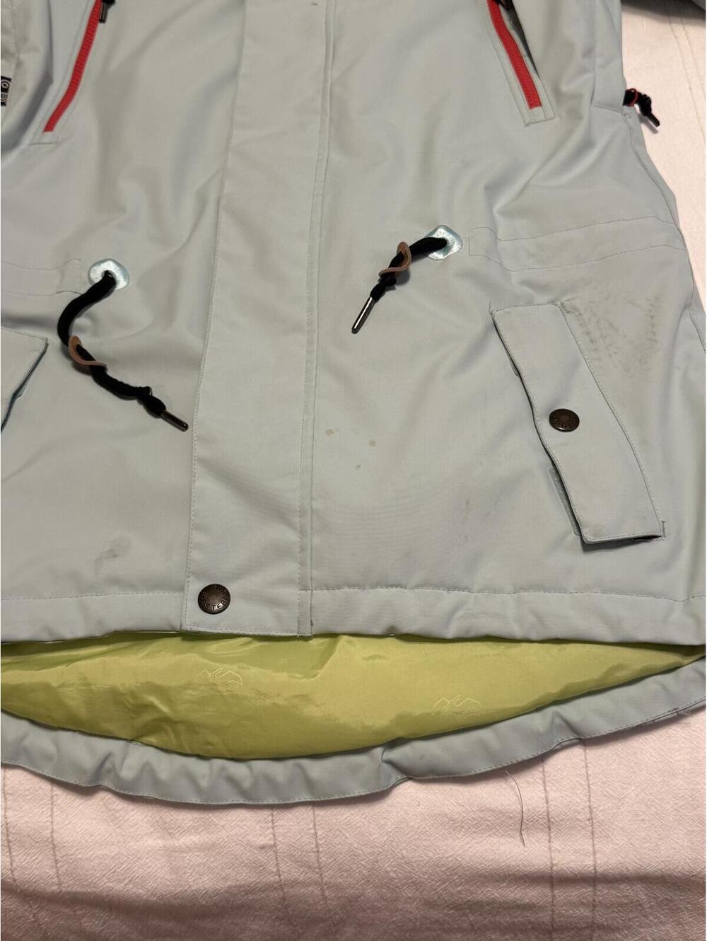 Airblaster Glacier Collection Trenchover Snowboard Jacket Mint Yellow Medium - Picture 6 of 9